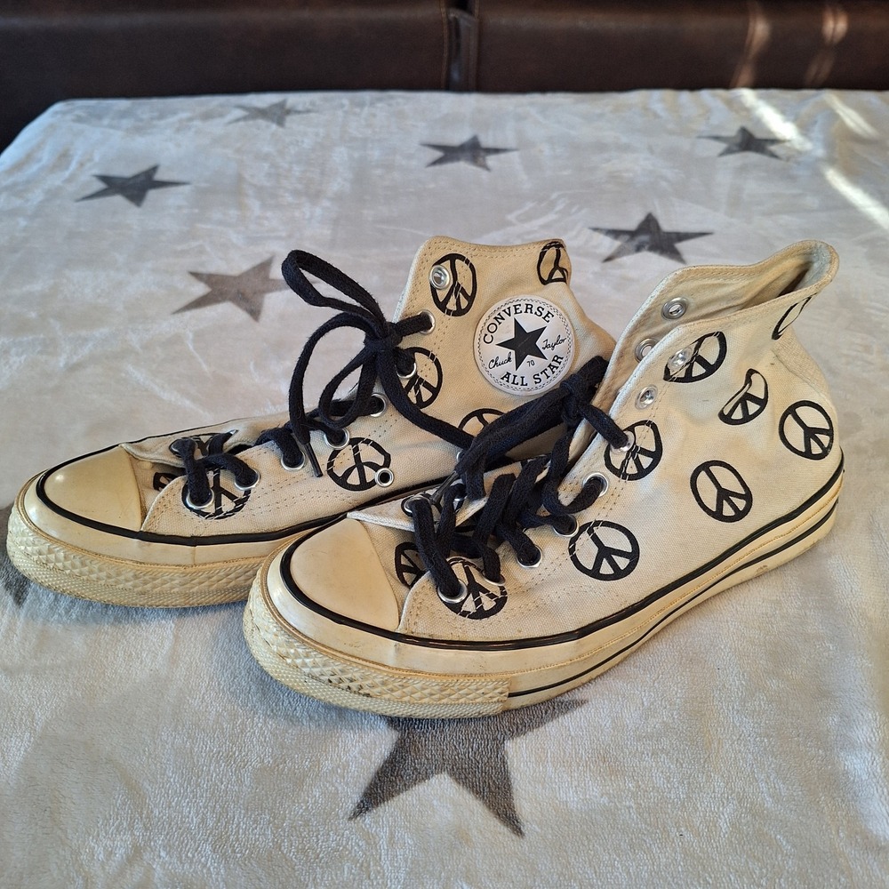 Converse Chuck Taylor‎ 70 Hi Top Peace Casual White Mens 7.5/Womens 9.5 167912C